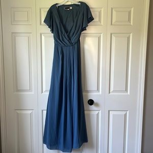 Flutter sleeve wrap dress F20039